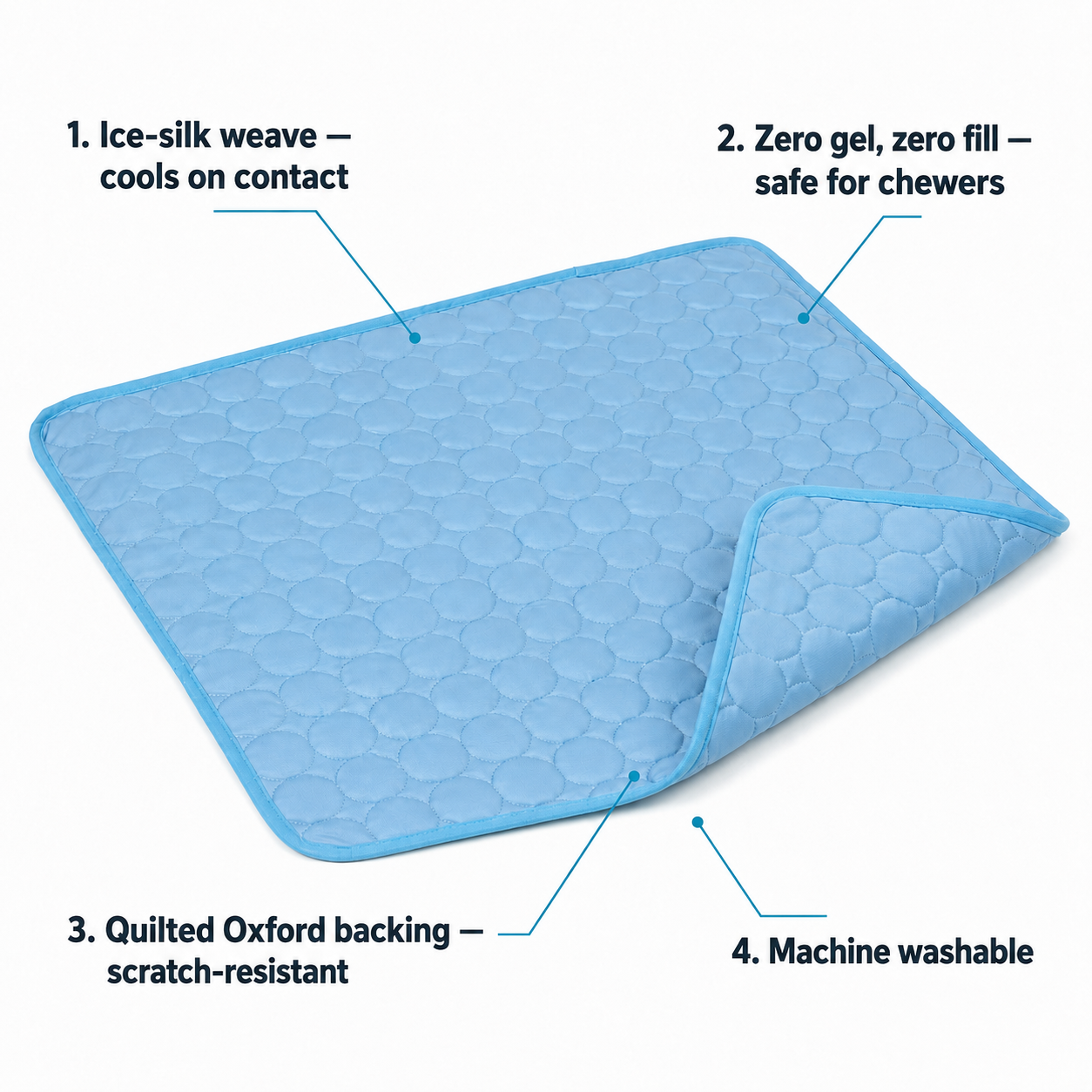 ChillNest Cooling Mat — Instant Cool Relief for Dogs & Cats